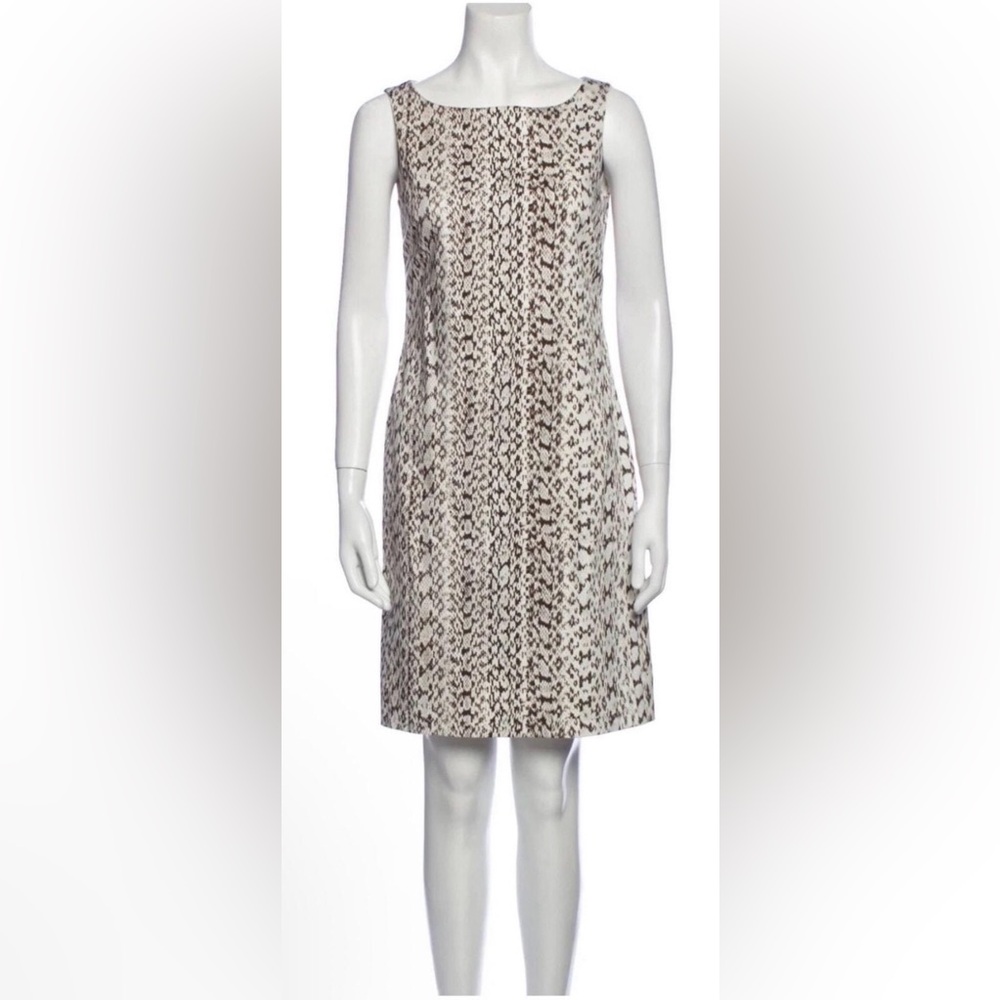 MaxMara Jessica Snakeskin Print Sleeveless Sheath Dress, size 8